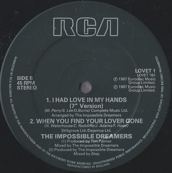 The Impossible Dreamers : I Had Love In My Hands (12")