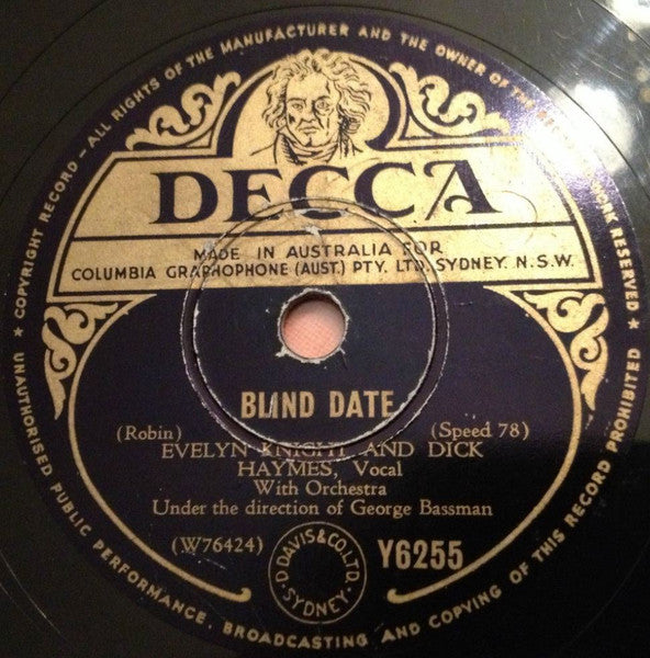 Evelyn Knight : Buffalo Billy / Blind Date (Shellac, 10")