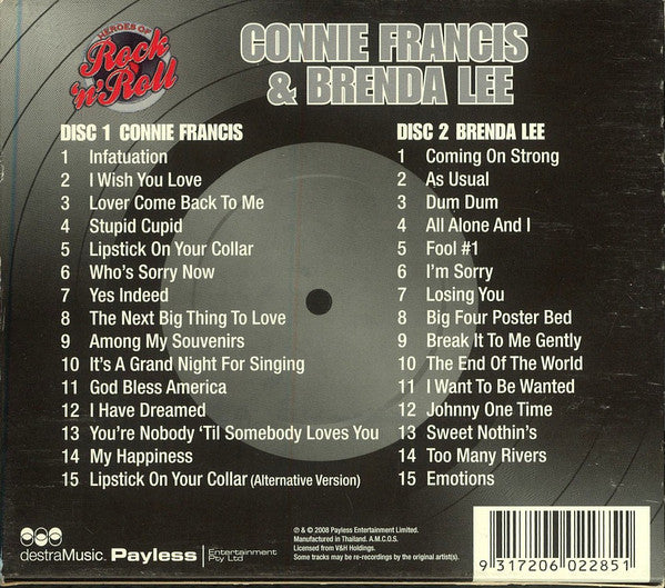 Connie Francis & Brenda Lee : Heroes Of Rock 'N' Roll (2xCD, Comp)