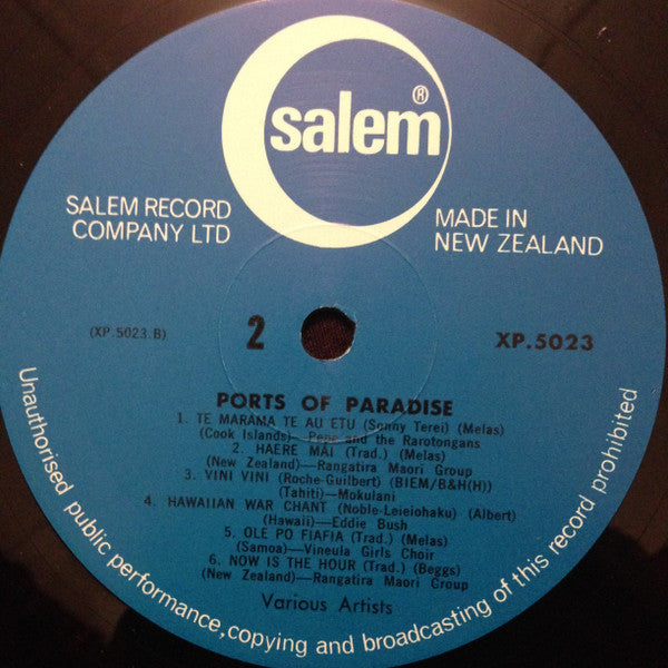 Various : Ports Of Paradise: Songs From Hawaii, Tahiti, Samoa, Fiji, Cook Islands & New Zealand (LP, Comp)