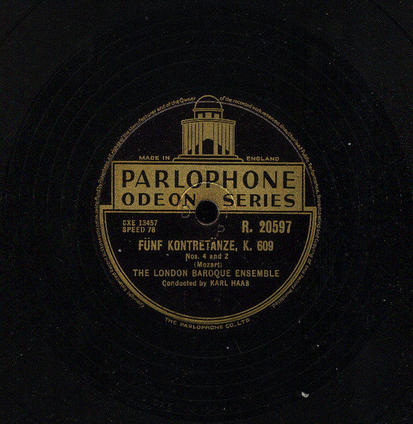 The London Baroque Ensemble* : Fünf Kontretänze, K. 609 (Shellac, 12")