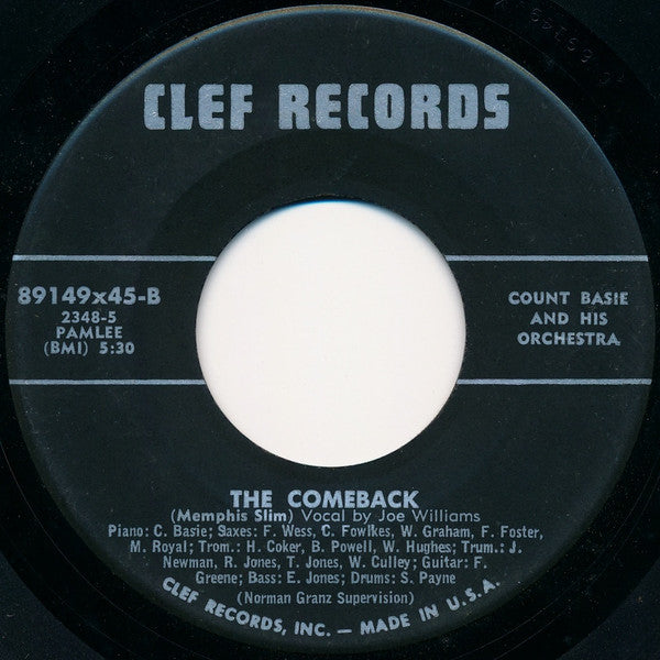 Count Basie And His Orchestra* : Every Day / The Comeback (7")
