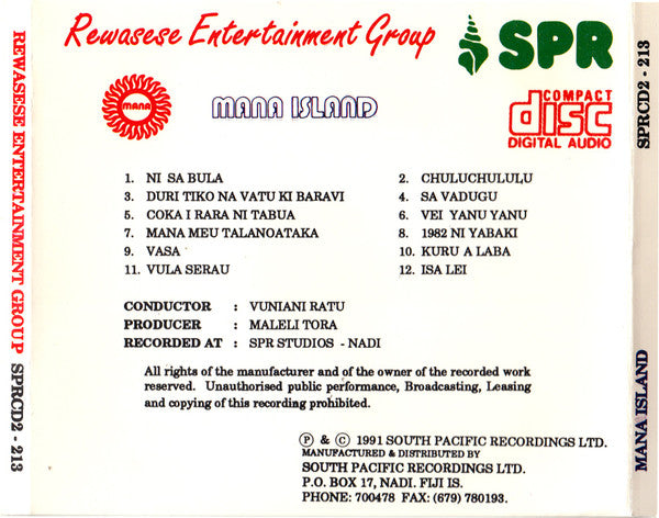Rewasese Entertainment Group : Mana Island (CD)