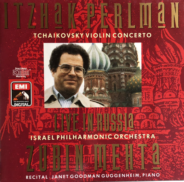 Pyotr Ilyich Tchaikovsky – Itzhak Perlman, Israel Philharmonic Orchestra, Zubin Mehta, Janet Goodman Guggenheim : Violin Concerto Etc. Live In Russia (CD, Album)