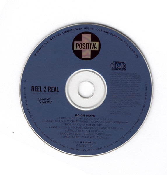 Reel 2 Real Featuring The Mad Stuntman : Go On Move (CD, Single, M/Print)