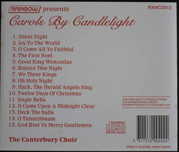 The Canterbury Choir* : Carols By Candlelight (CD, Album)