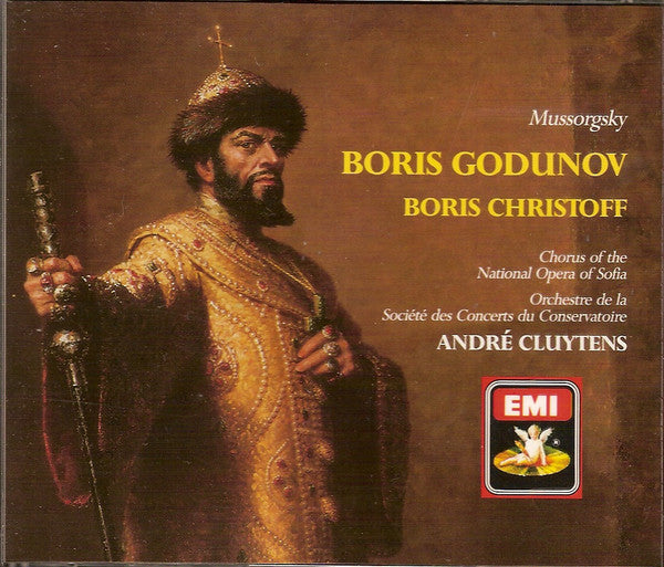 Mussorgsky*, Boris Christoff, Chorus Of The National Opera Of Sofia*, Orchestre De La Société Des Concerts Du Conservatoire, André Cluytens : Boris Godunov (3xCD, Album, RE, RM)