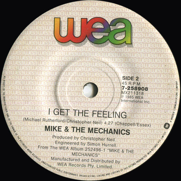 Mike & The Mechanics : Silent Running (On Dangerous Ground) (7", Single, Gen)