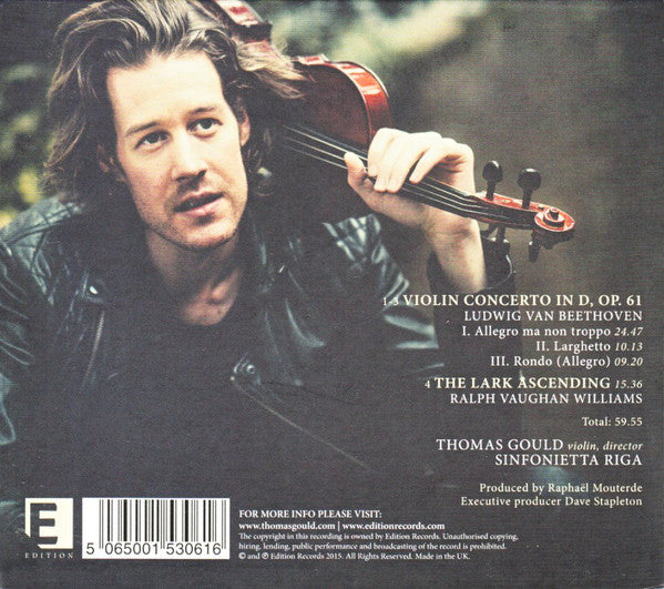 Thomas Gould, Sinfonietta Rīga - Ludwig van Beethoven / Ralph Vaughan Williams : Live In Riga (CD, Album)