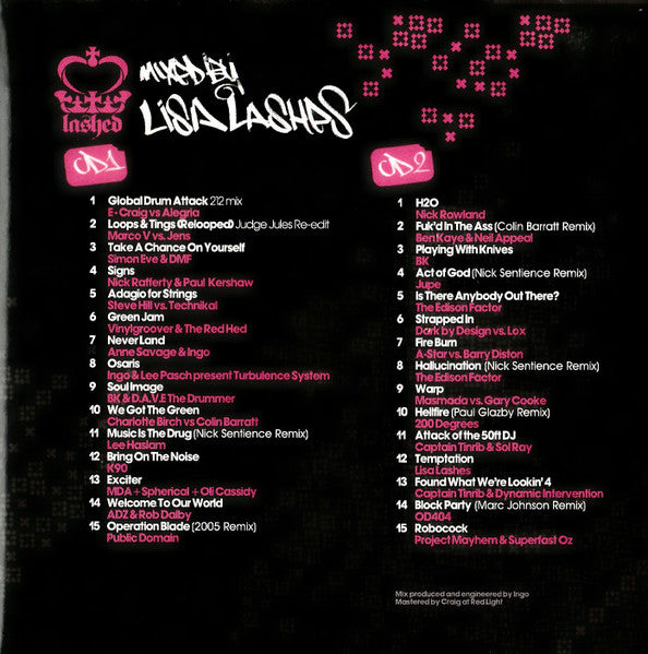 Lisa Lashes : Lashed (2xCD, Comp, Mixed)