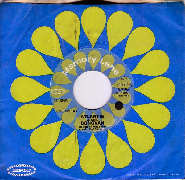 Donovan : To Susan On The West Coast Waiting / Atlantis (7", RE)