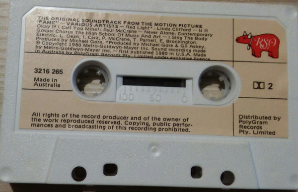 Various : Fame (The Original Soundtrack From The Motion Picture) (Cass, Album)