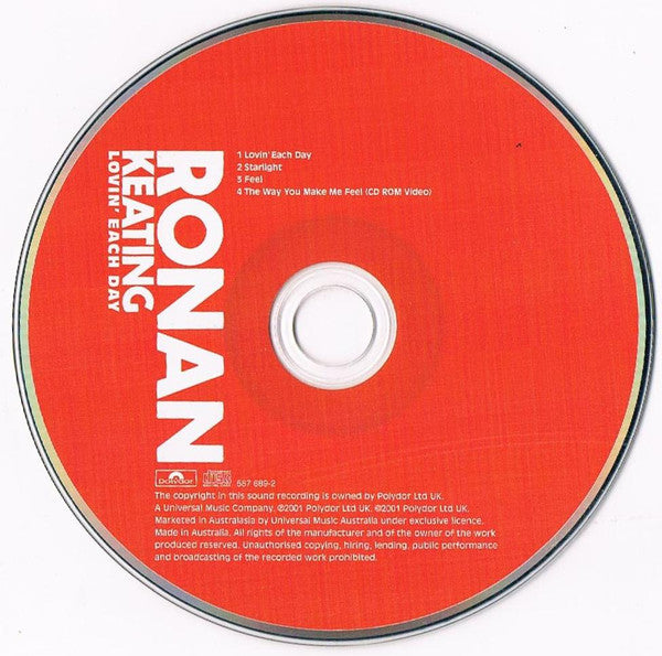 Ronan Keating : Lovin' Each Day (CD, Single, Enh)