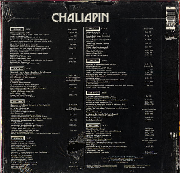 Chaliapin* : Anniversary Tribute (4xLP, Comp, Mono, S/Edition)