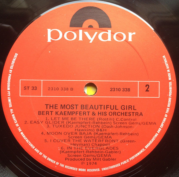 Bert Kaempfert : The Most Beautiful Girl (LP, Album)