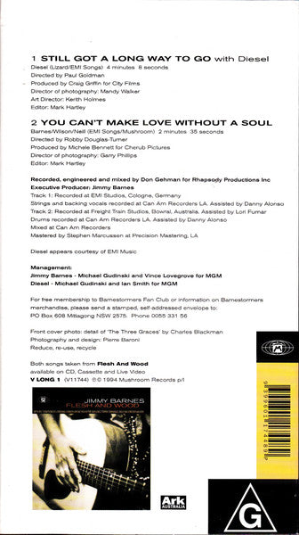 Jimmy Barnes With Diesel (3) : Still Got A Long Way To Go (VHS, Single, Promo)