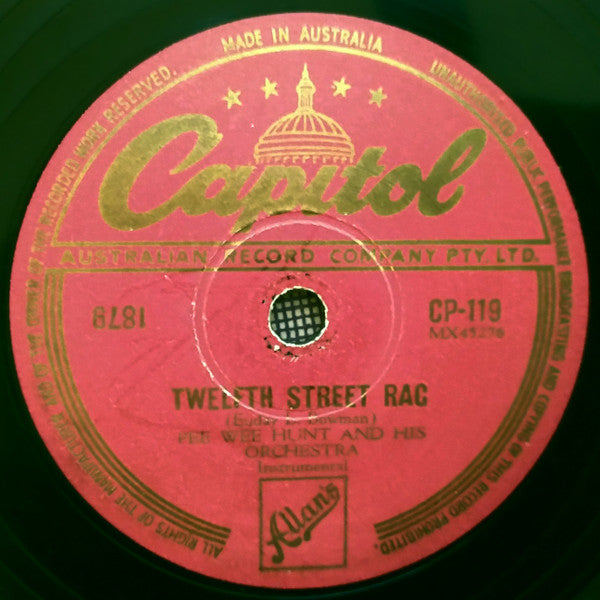 Pee Wee Hunt And His Orchestra : Jimtown Blues / Twelfth Street Rag (Shellac, 10")