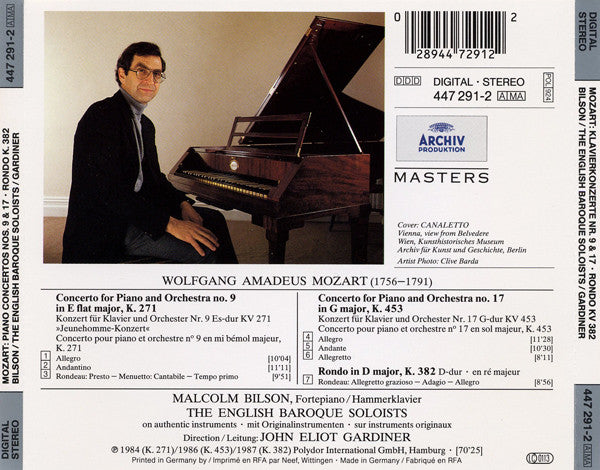 Mozart* - Malcolm Bilson • The English Baroque Soloists • Gardiner* : Piano Concertos Nos. 9 & 17 (CD, Album)