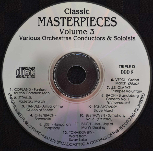 Various : Classic Masterpieces Volume 3 (CD, Comp)
