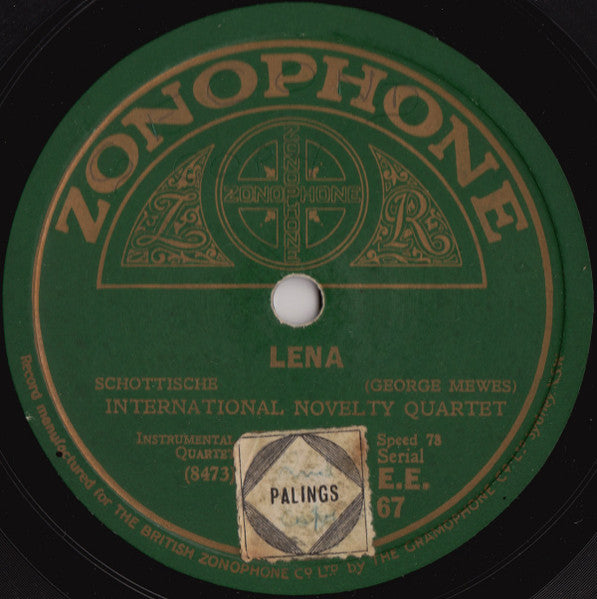 International Novelty Quartet : Cuckoo / Lena (Shellac, 10")