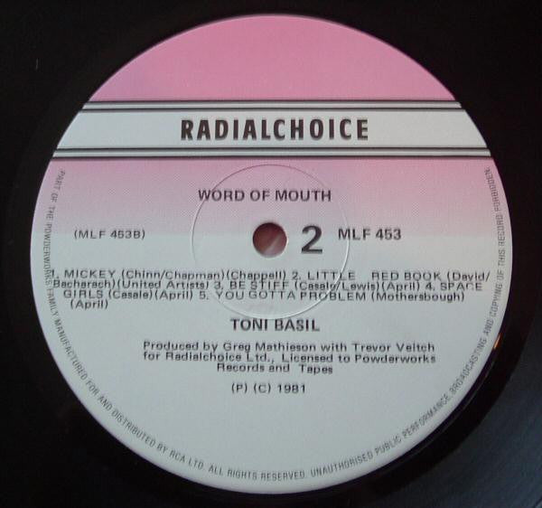 Toni Basil : Word Of Mouth (LP, Album)