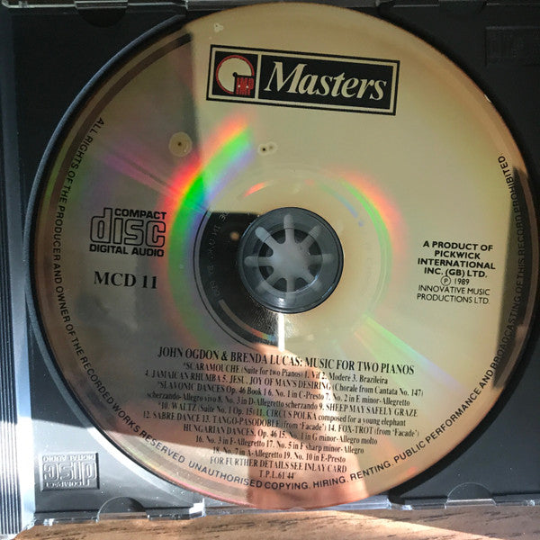 John Ogdon, Brenda Lucas : Music For Two Pianos (CD, Album)