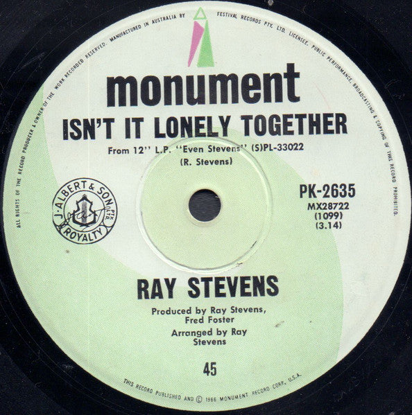 Ray Stevens : The Great Escape (7", Single)