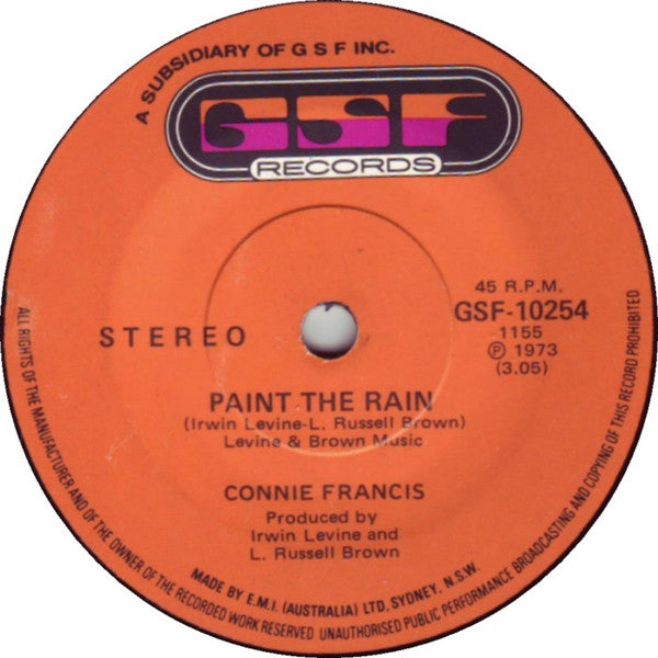 Connie Francis : The Answer (Should I Tie A Yellow Ribbon Round The Ole Oak Tree?) (7", Single)