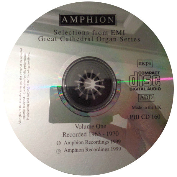 Various : Selections From EMI Great Cathedral Organ Series Volume One Recorded 1963-1970 (CD, Comp, RM)
