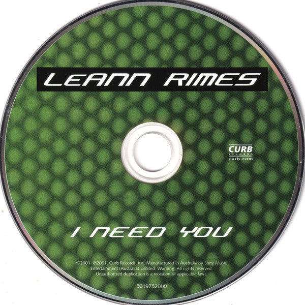 LeAnn Rimes : I Need You (CD, Album, Comp)