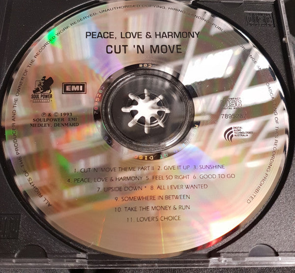 Cut 'N' Move : Peace, Love & Harmony (CD, Album)
