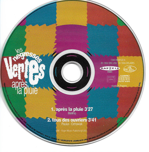 Les Negresses Vertes : Après La Pluie (CD, Single, Car)