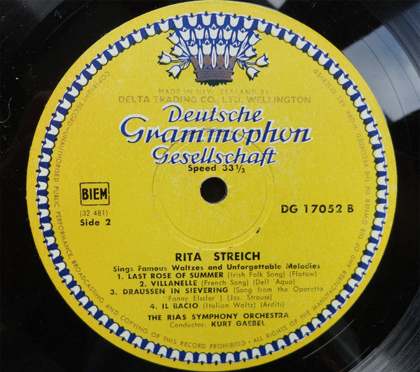 Rita Streich : Rita Streich Sings Famous Waltzes And Unforgettable Melodies (10", Mono)