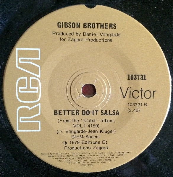 Gibson Brothers : Que Sera Mi Vida (7", Single)