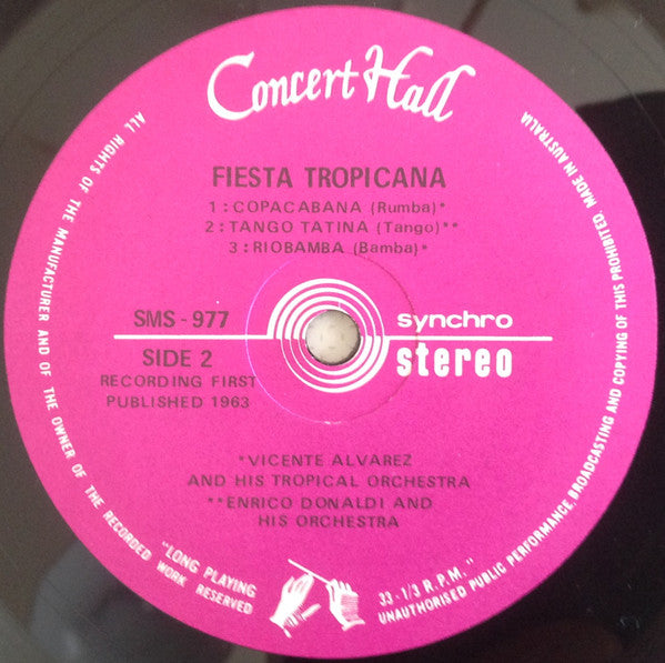 Various : Fiesta Tropicana - Dances From South America (7", EP, RE)