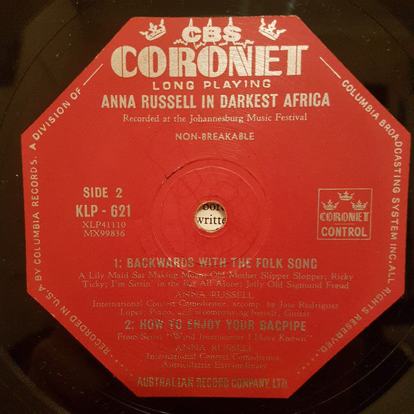 Anna Russell : In Darkest Africa (LP, Album, Mono)