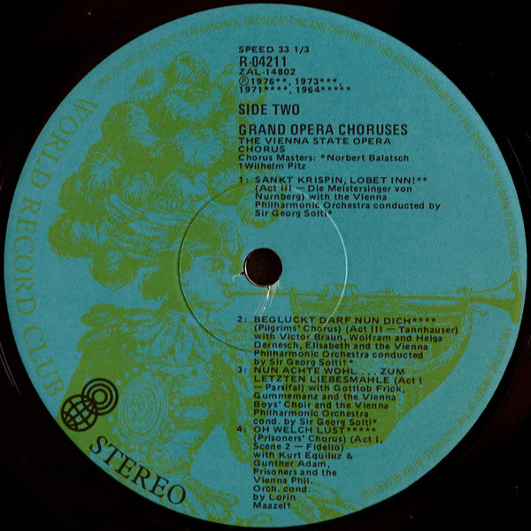 Vienna State Opera Chorus*, Vienna Philharmonic Orchestra* : Grand Opera Choruses (LP, Comp, Club)