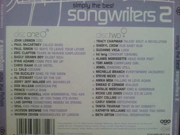 Various : Simply The Best Songwriters 2 (2xCD, Comp)