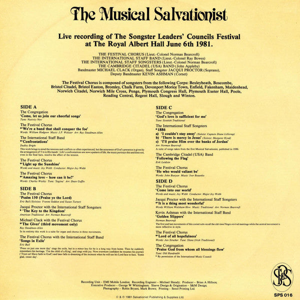 Various : The Musical Salvationist - Songster Leader's Councils Festival (2xLP, Album)
