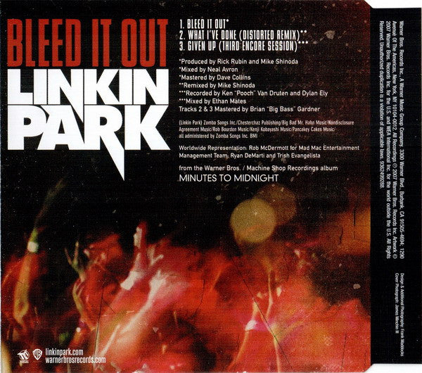 Linkin Park : Bleed It Out (CD, Single)