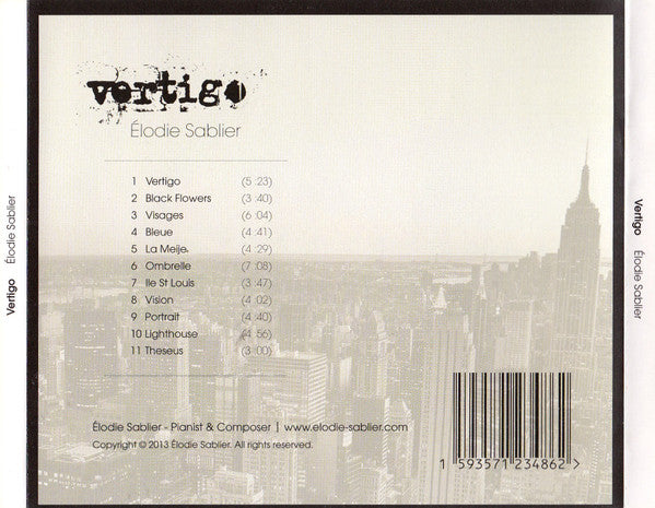 Élodie Sablier : Vertigo (CD, Album)