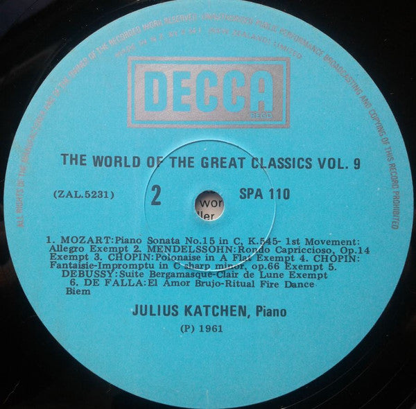 Julius Katchen : Encores (LP, RE)