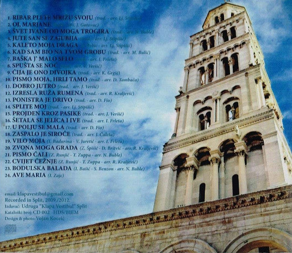 Klapa Vestibul : Traditional Dalmatian Songs (CDr)