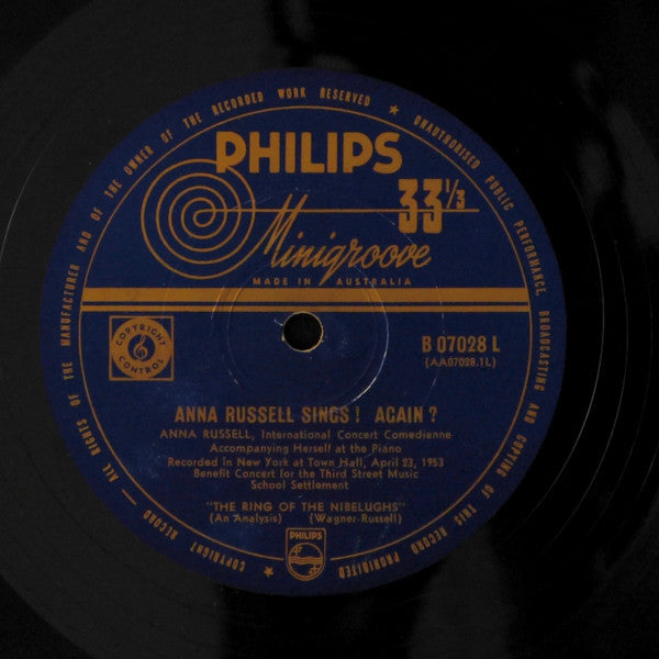 Anna Russell : Anna Russell Sings! Again? (LP, Album, Mono)