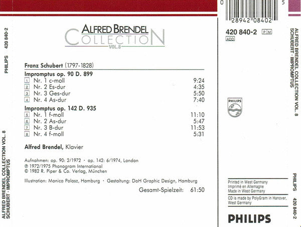 Schubert* - Alfred Brendel : Impromptus Op.90 & Op.142 (CD)