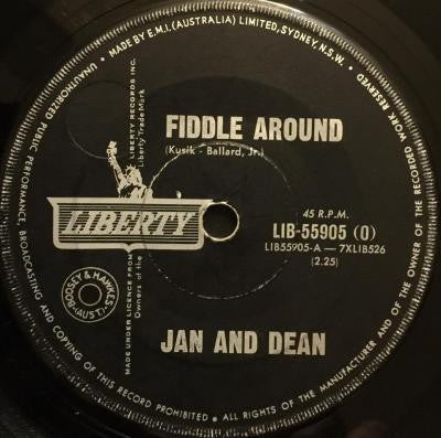 Jan & Dean : Fiddle Around (7", Single)