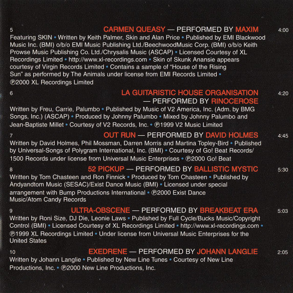 Various : 15 Minutes (Original Motion Picture Soundtrack) (CD, Comp)