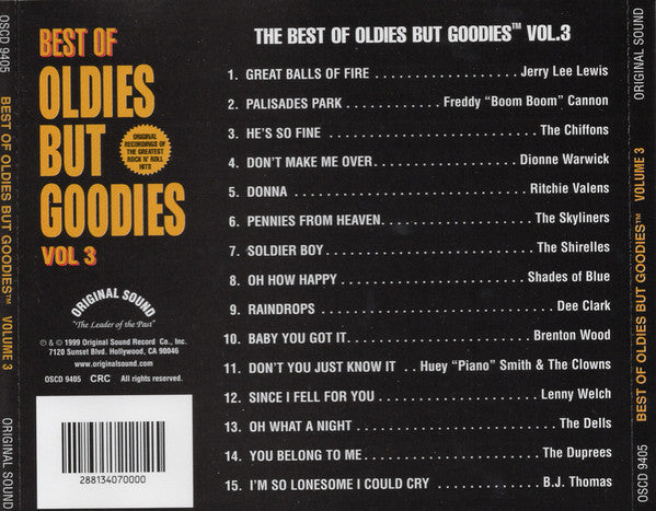 Various : Best Of Oldies But Goodies, Vol. 3 (CD, Comp, Club)