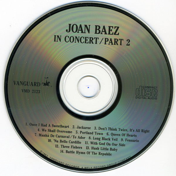 Joan Baez : In Concert Part 2 (CD)