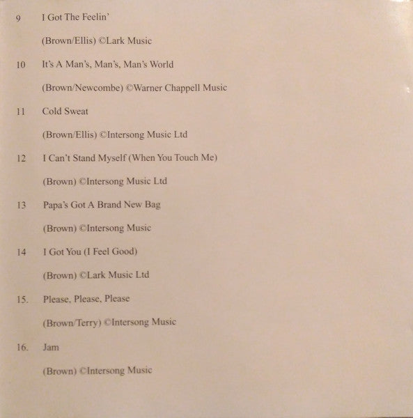 James Brown : Live At Chastain Park (CD, Album, RE)